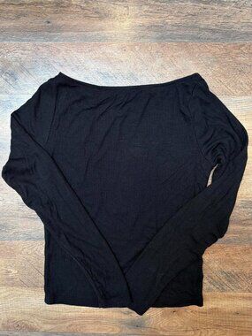 Black long sleeve, boat neck women’s  top #boatneck...